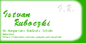 istvan ruboczki business card