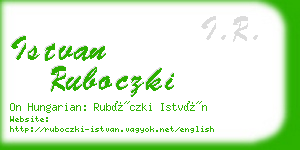 istvan ruboczki business card